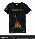 ダークソウル × TORCH TORCH/ 8bitの篝火のTシャツ: ブラック レディース フリーサイズ - イメージ画像1