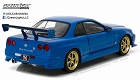 【2次受注分】アルチザンコレクションシリーズ/ 1999 日産 スカイライン GT-R R34 ベイサイドブルー 1/18 19032 - イメージ画像2