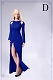 フィメール・アウトフィット/ ベアショルダー イブニングドレス ブルー 1/6 セット POP-F28D - イメージ画像1