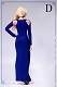 フィメール・アウトフィット/ ベアショルダー イブニングドレス ブルー 1/6 セット POP-F28D - イメージ画像3