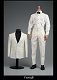 ジェントルマン レトロ スーツ ホワイト 1/6 コスチューム セット V1009B - イメージ画像1