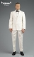 ジェントルマン レトロ スーツ ホワイト 1/6 コスチューム セット V1009B - イメージ画像2
