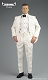 ジェントルマン レトロ スーツ ホワイト 1/6 コスチューム セット V1009B - イメージ画像3
