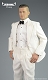 ジェントルマン レトロ スーツ ホワイト 1/6 コスチューム セット V1009B - イメージ画像4
