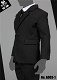 メール・アウトフィット/ スリム スーツ 1/6 コスチューム セット ブラック ver A003-1 - イメージ画像3