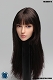 1/6フィギュア用ヘッド/ アジアン フィメール ブラックヘア シャギー ヘッド SDDX01-B - イメージ画像1