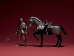 タケヤ式自在置物/ 15世紀 ゴチック式 エクストリアンアーマー 騎手用甲冑 シルバー ver - イメージ画像1