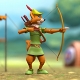 ディズニー wave 2/ Robin Hood: ロビン・フッド ストークコスチューム アルティメイト 7インチ アクションフィギュア - イメージ画像3