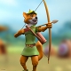ディズニー wave 2/ Robin Hood: ロビン・フッド ストークコスチューム アルティメイト 7インチ アクションフィギュア - イメージ画像4