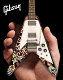 ジミ・ヘンドリックス ギブソン フライングV サイケデリック 1/4 ギター ミニチュアモデル - イメージ画像2