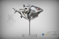 ZERO PLAIN/ メカニカル・オーシャン・キュート: 鮫（サメ）シルバーカラー コレクションフィギュア - イメージ画像4