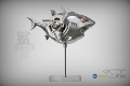 【お取り寄せ品】ZERO PLAIN/ メカニカルオーシャンキュート: 鮫 サメ コレクションフィギュア シルバー ver - イメージ画像2