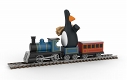 ウォレスとグルミット ペンギンに気をつけろ！/ フェザー・マッグロウ with 機関車 ダイキャストモデル CGCC80602 - イメージ画像1