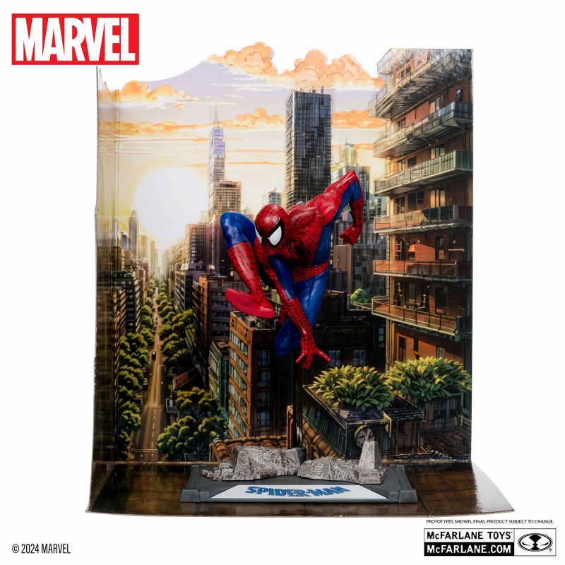 マーベルコミック/ Spider-Man vol.1 #6: スパイダーマン designed by トッド・マクファーレン 1/10 シーンスタチュー