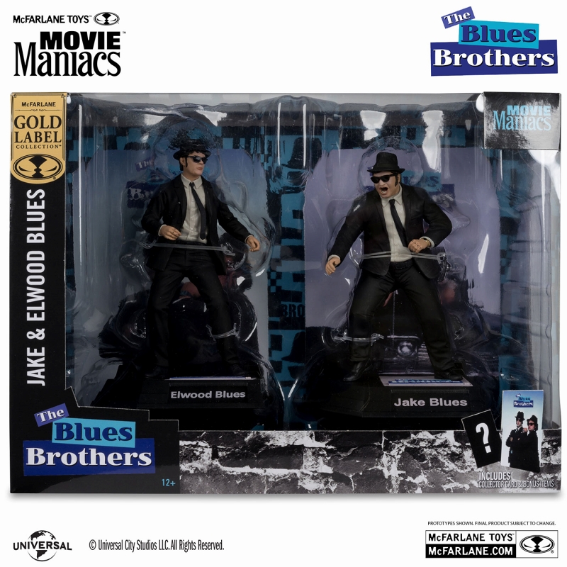 ムービーマニアックス/ The Blues Brothers: ブルースブラザーズ ジェイク＆エルウッド 6インチ ポーズドスタチュー